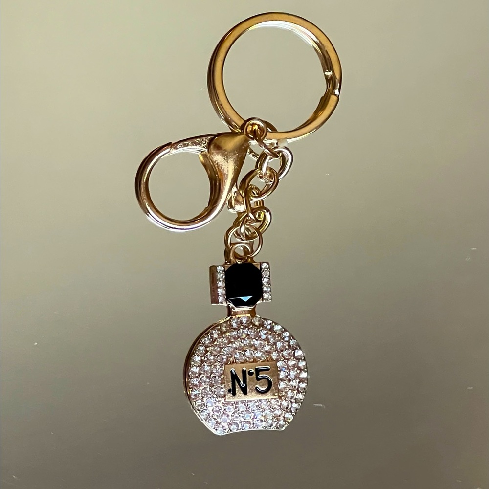 No. 5 perfume bottle bag charm